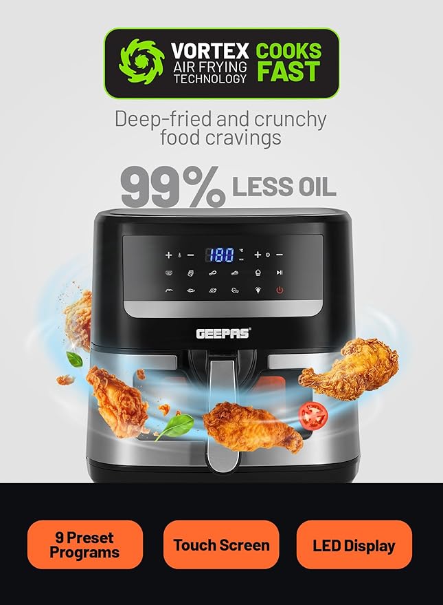 Geepas 4.5L Vortex Air Fryer 37541
