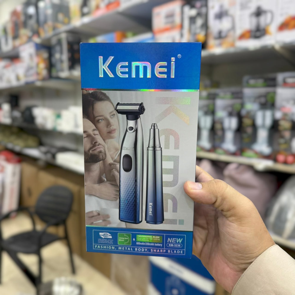 Kemei Durablade Shaver, Trimmer & Nose Trimmer KM-3236