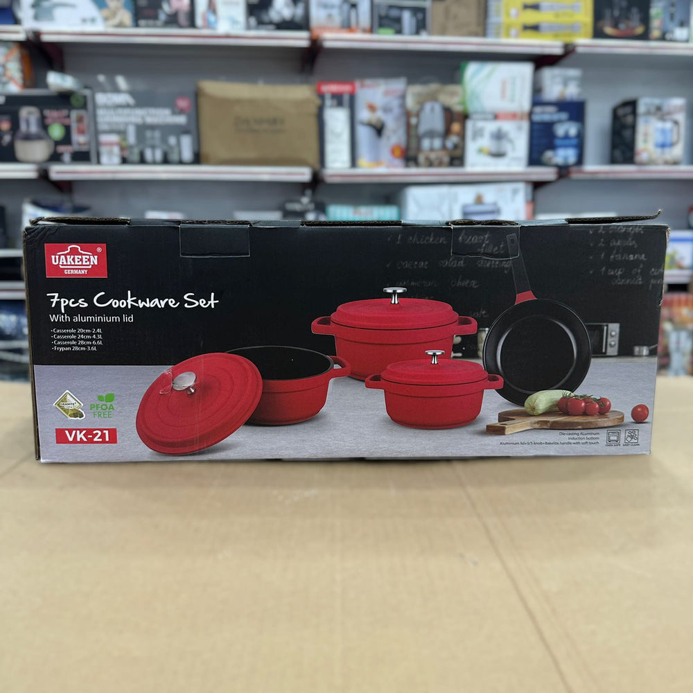 Uakeen Induction Die-Cast Granite Cookware Set 7pcs VK-21