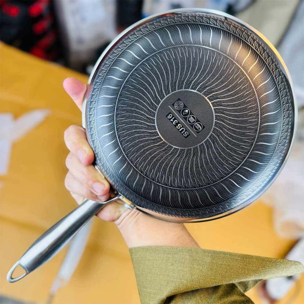 honeycomb lesser coating fry pan