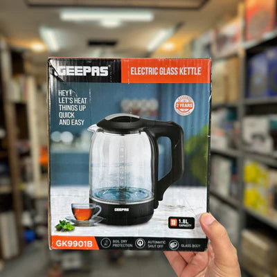 Geepas 1.8L Electric Glass Kettle 9901