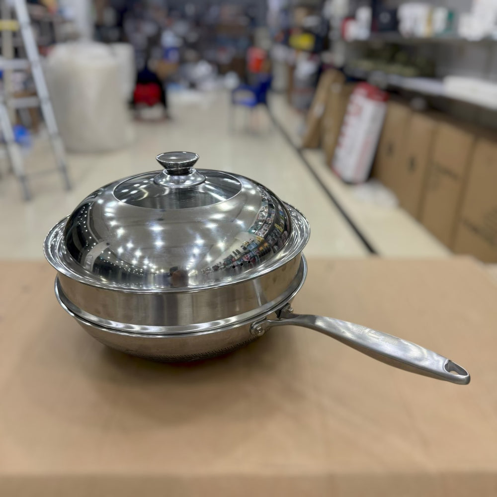 2 in 1 Laser Coated Deep Pan & Steamer
