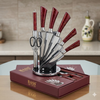 Bass 8pcs kitchen knife set [ Random color]