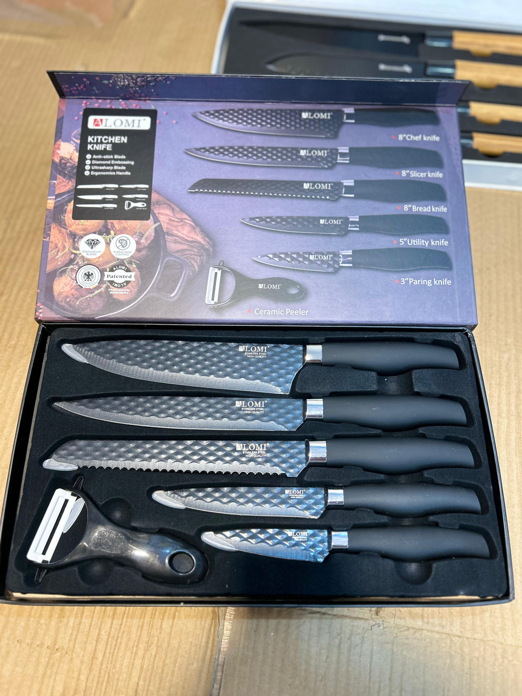 Japanese Knife Set 6 Pcs – Premium Sharp Stainless Steel Kitchen Knives