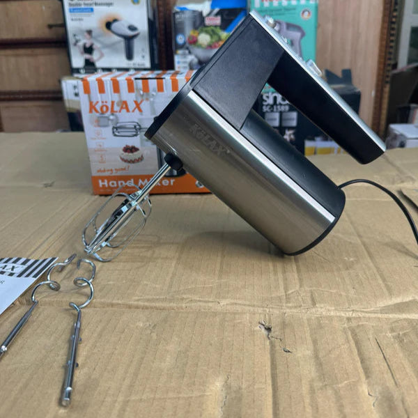 KoLAX Hand Mixer -802711 – 5 Speed Hand Mixer with Stainless Steel Beaters & Dough Hooks