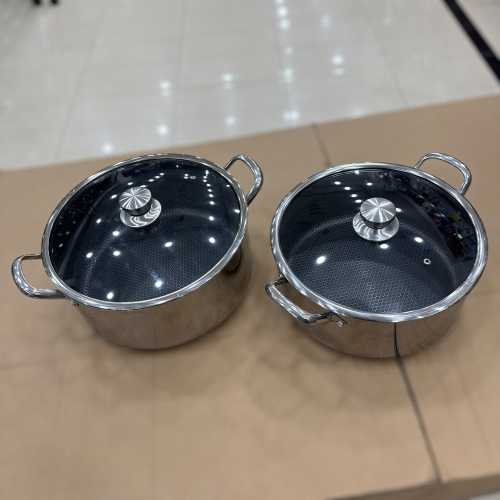4pcs Big Size Laser Coated Casserole