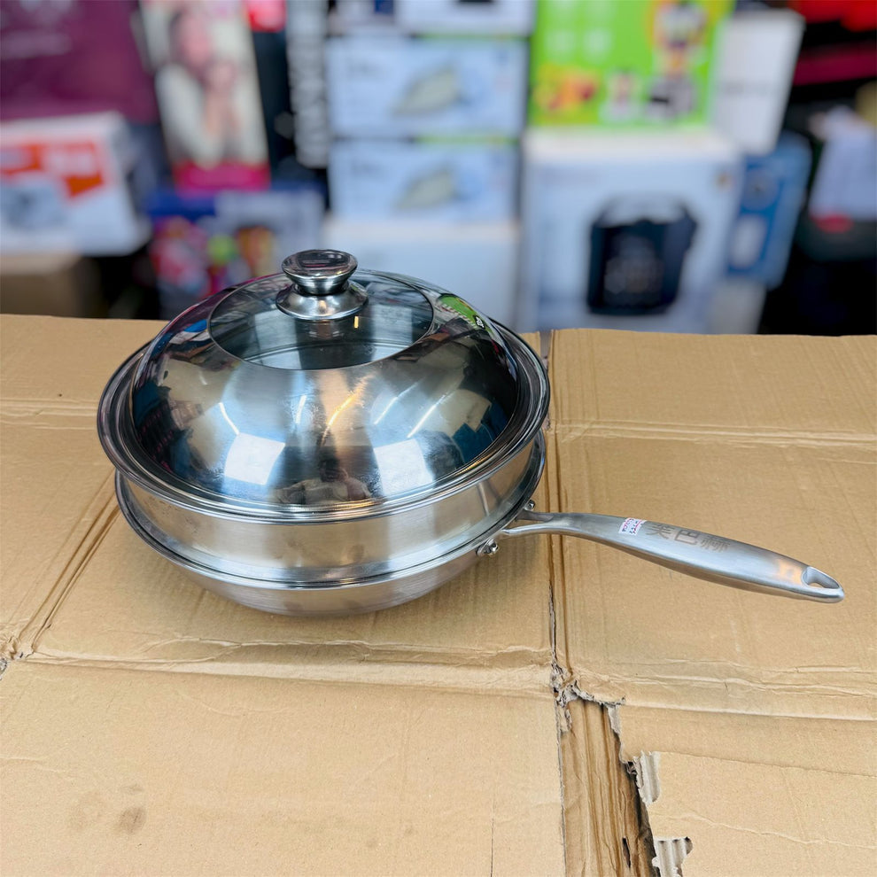 lot imported lesser coating deep fry pan 32CM food stamer