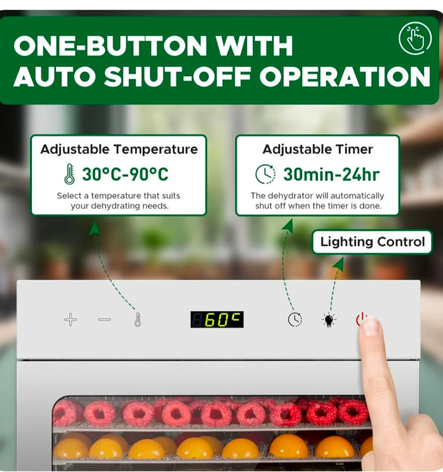 Premium stainless steel food dehydrator _10 Trays