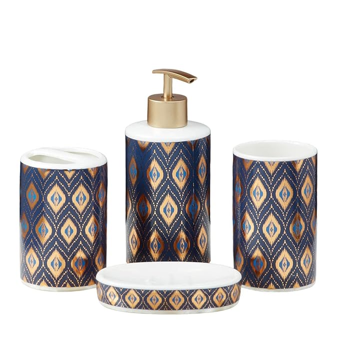 Ceramic 4pcs Bathroom Accessories Set