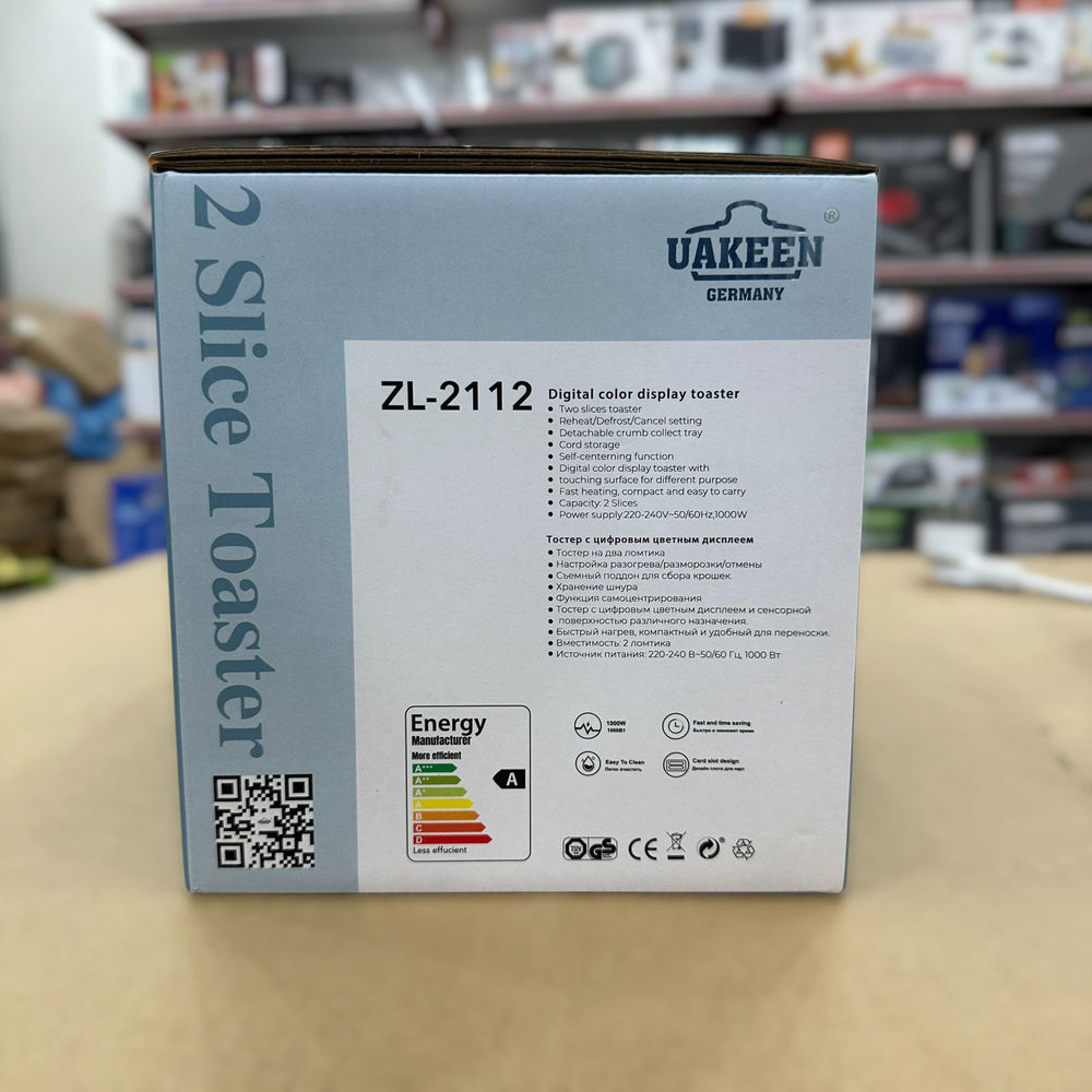 Uakeen Digital Color Diplay Toaster ZL-2112