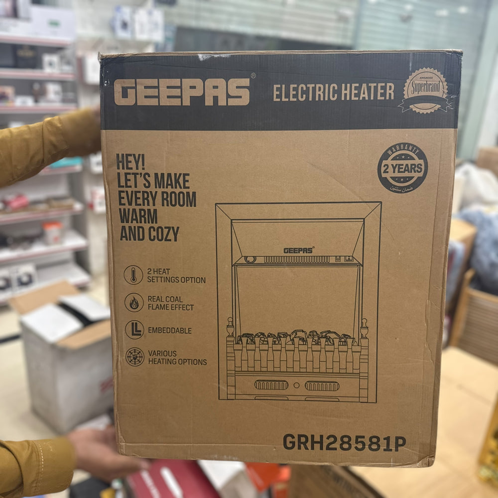 Geepas Coal Flame Effect Electric Heater 28581