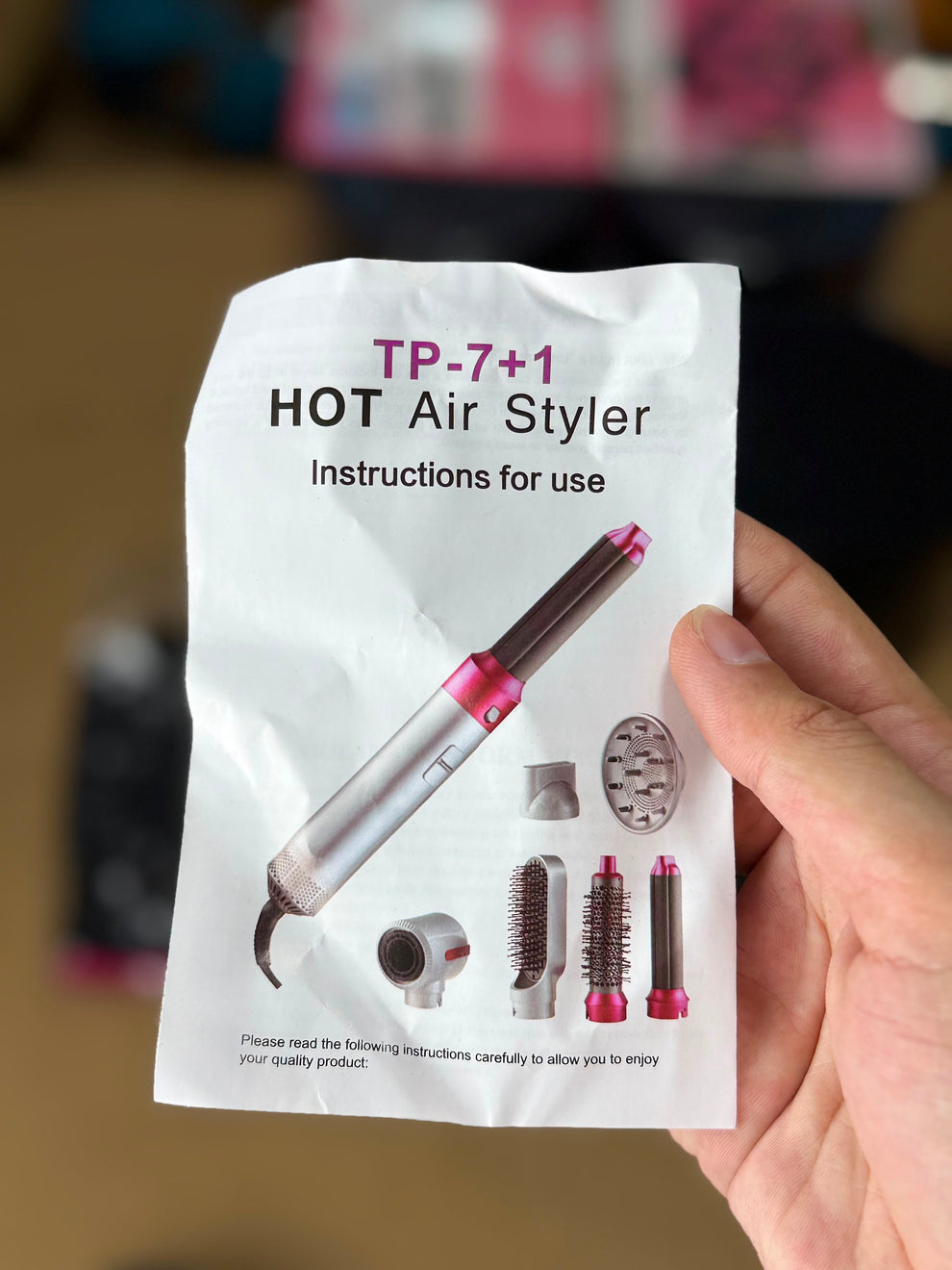 7-in-1 Professional Air Styling & Drying System | Multi-Functional Hot Air Styler & Curler Set