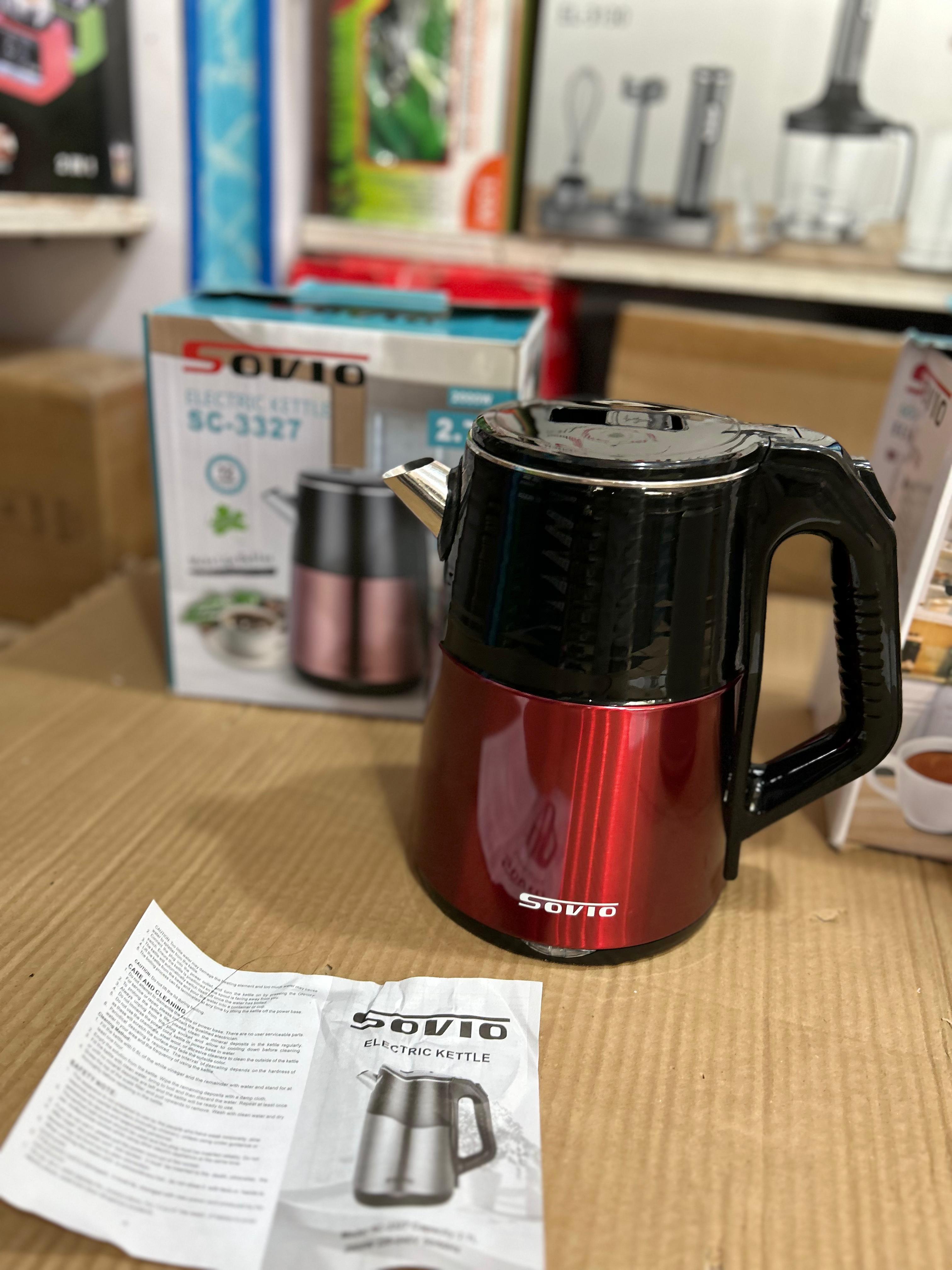 Sovio Electric Kettle – Fast Boil Stainless Steel Kettle for Home & Office