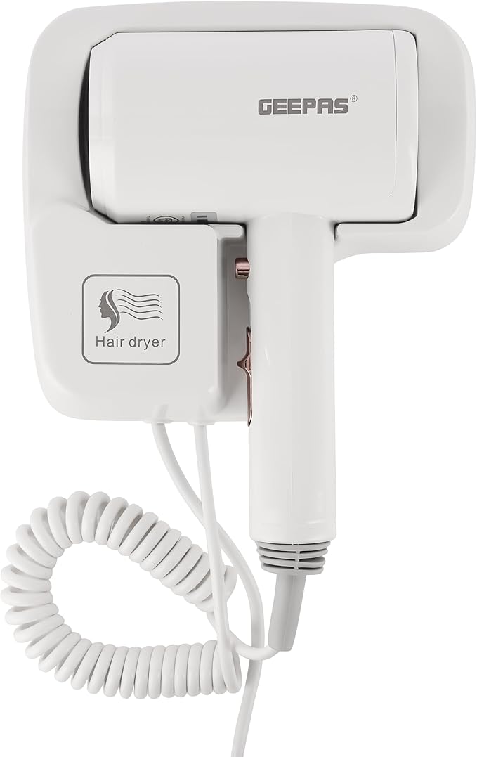Geepas 1200W Wall Mounted Hair Dryer 86073