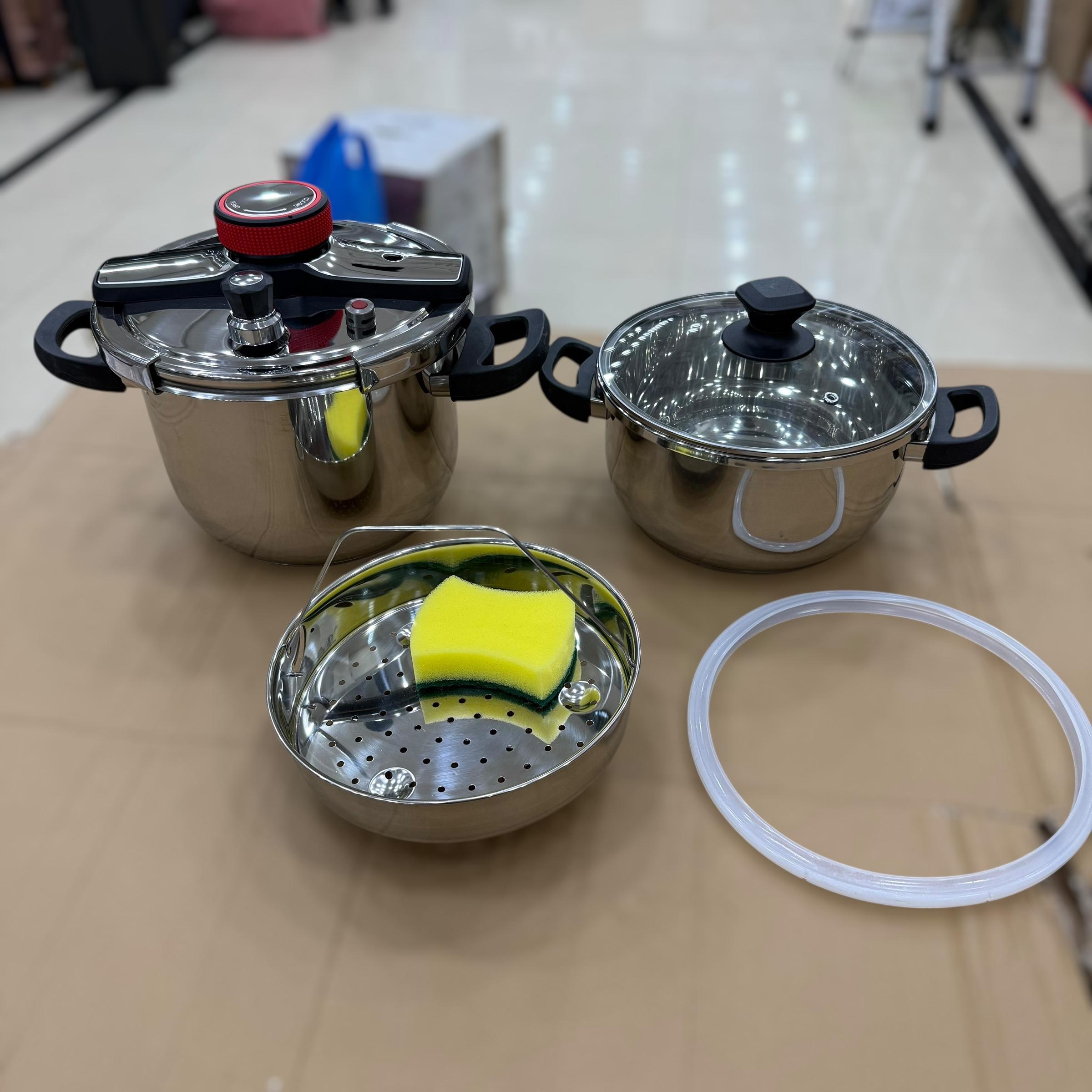 Stainless Steel 8pcs Automatic Pressure Cooker