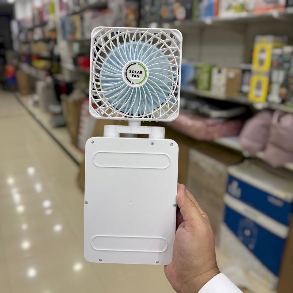 Foldable Solar Rechargeable Fan 666