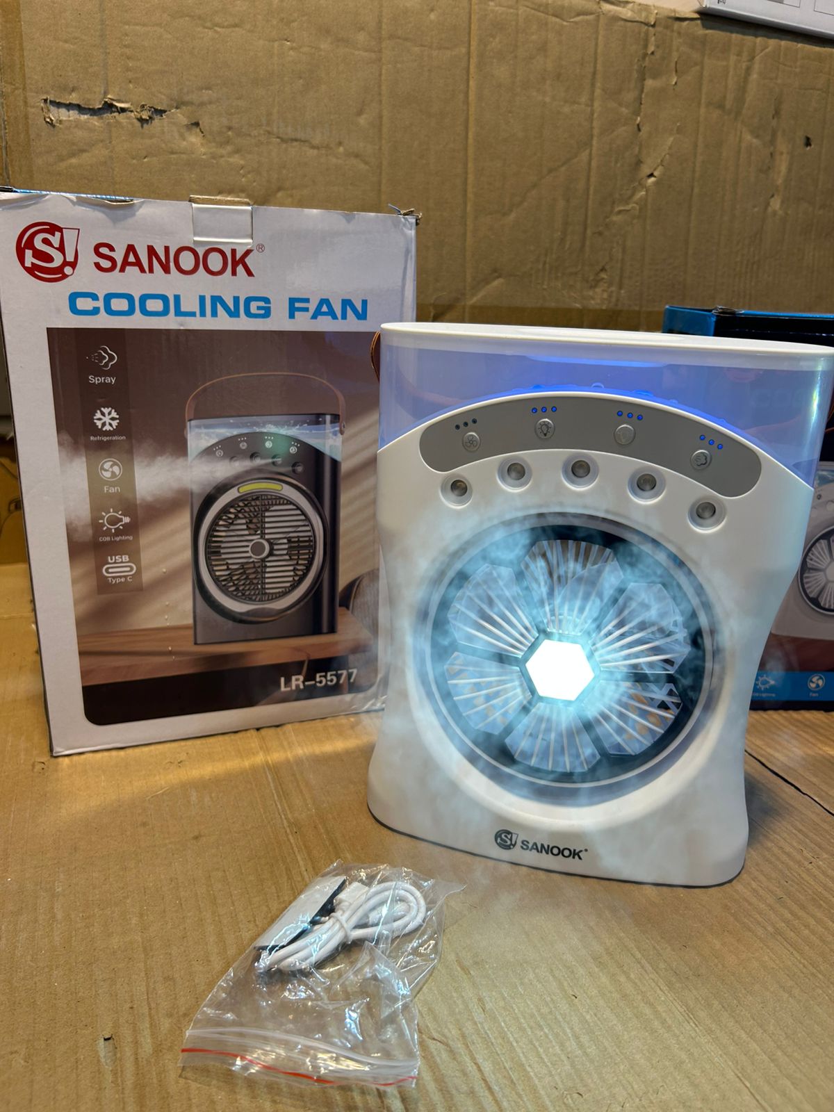 Sanook Rechargeable Cooling Fan – Portable & Energy Saving