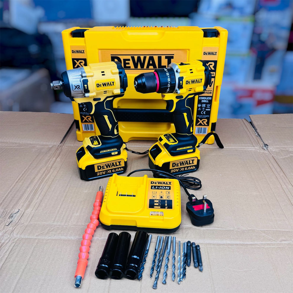 Dewalt 2 in 1 drill & impact wench with tools ( made in CZECH REPULIC