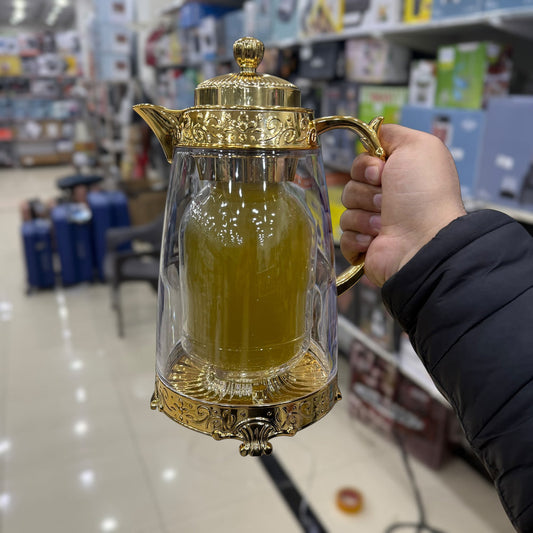 Double Glass Tea Pot 1000ml Capacity