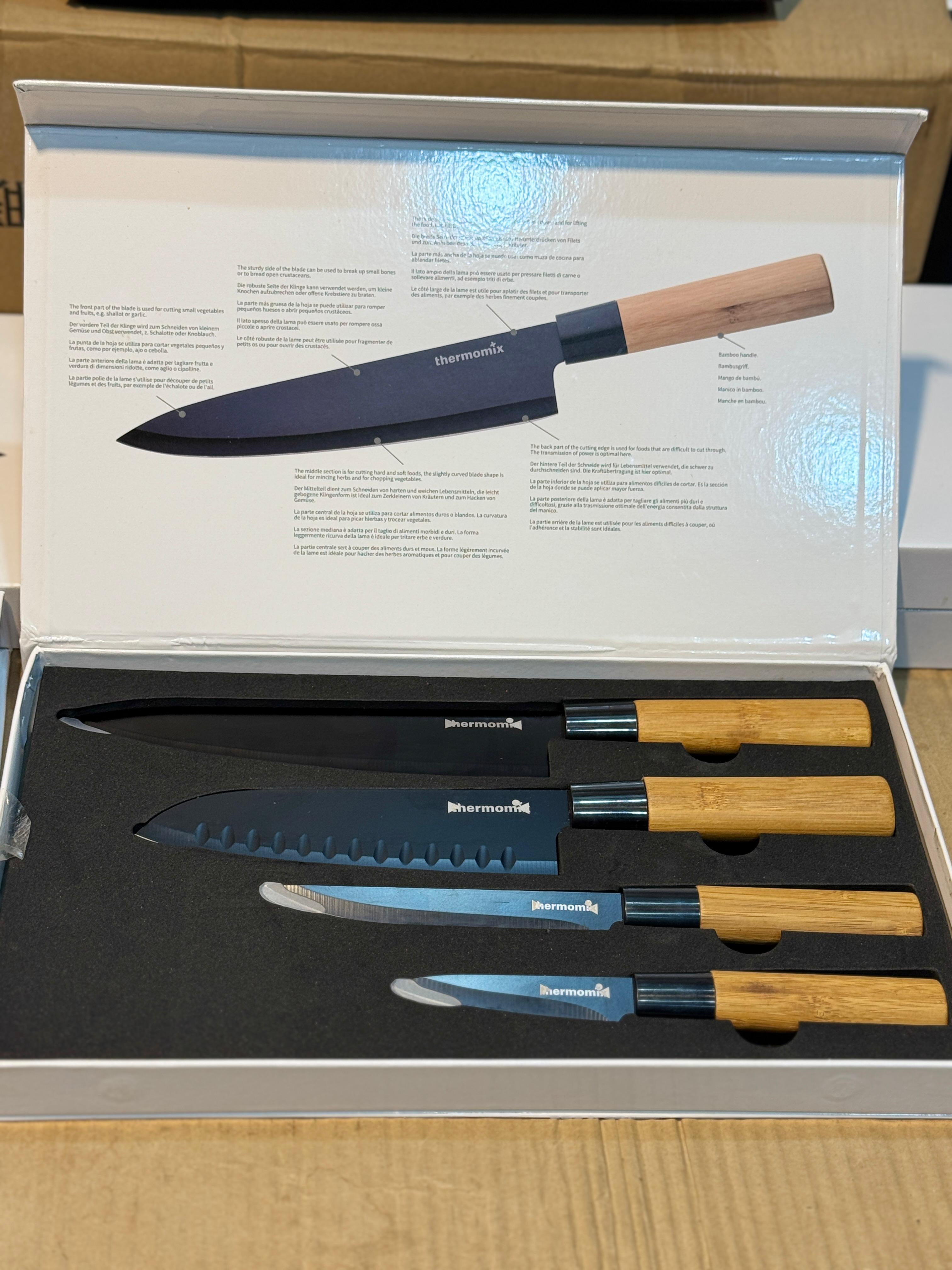 Japanese Knife Set 4pcs | Professional Kitchen Knives for Precision Cutting