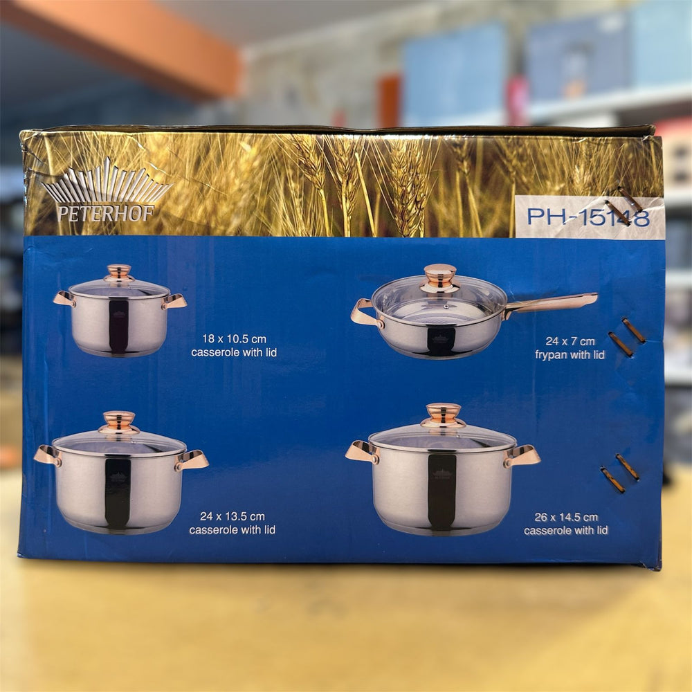 Peterhof 8pcs Stainless Steel Cookware Set PH-15148