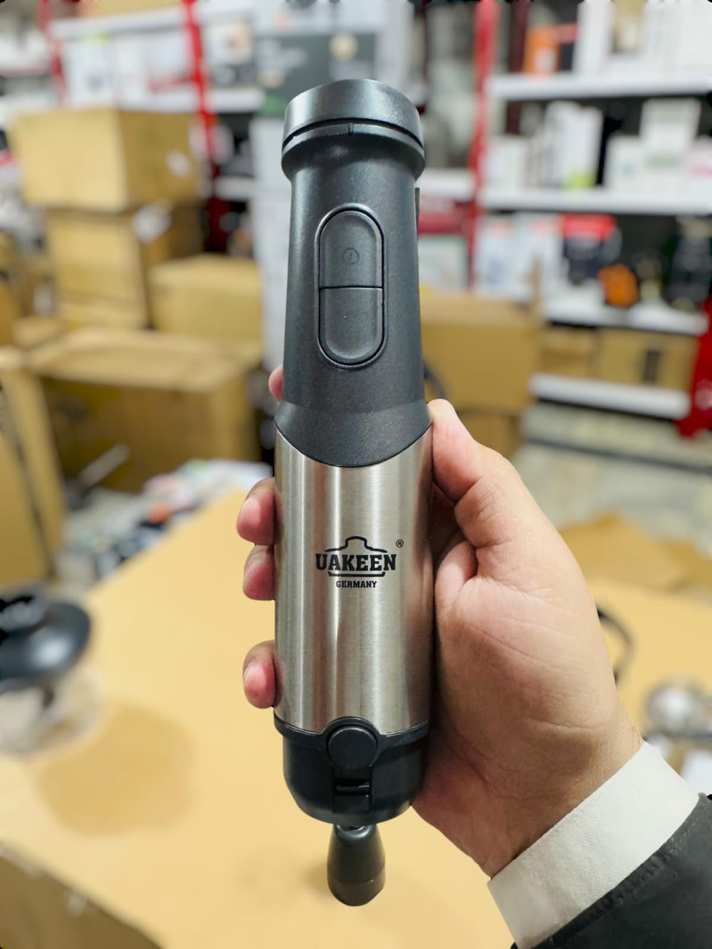 Uakeen Digital 4 in 1 Hand Blender Set ZL-515 – Multifunctional Blender with Chopper, Whisk & Beaker