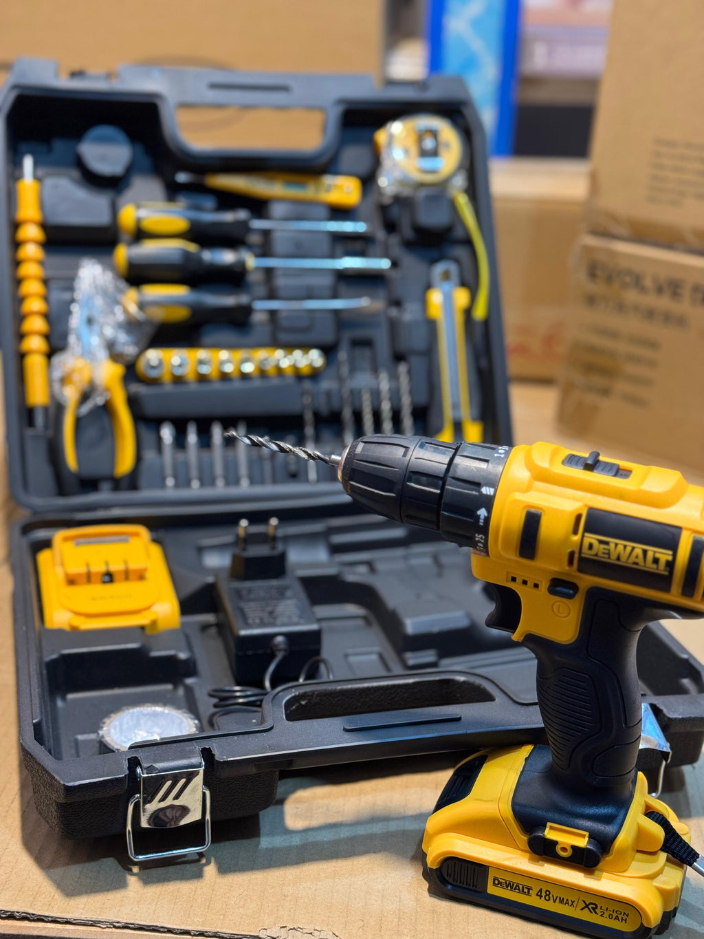 DeWALT Drill Set 48V MAX / XR Li-ion 2.0Ah – Cordless Power Tool