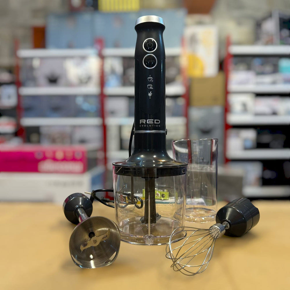 Red Evolution 4 in 1 Hand Blender Set RHB-291 – Multifunctional Hand Blender with Chopper, Whisk & Beaker