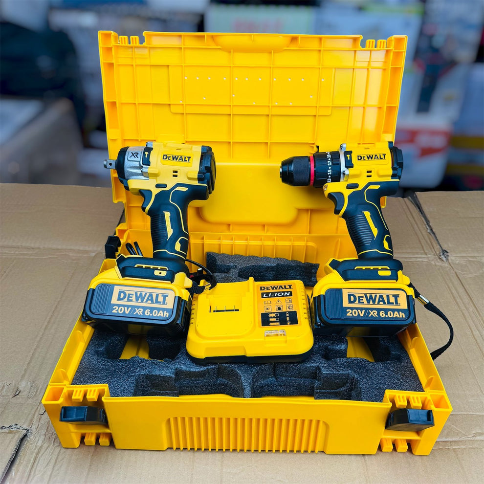 Dewalt 2 in 1 drill & impact wench with tools ( made in CZECH REPULIC