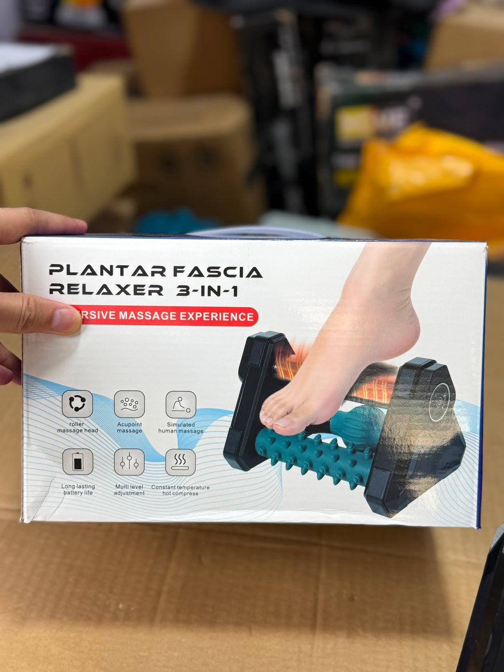3-in-1 Plantar Fascia Relaxer & Electric Foot Massager with Heat