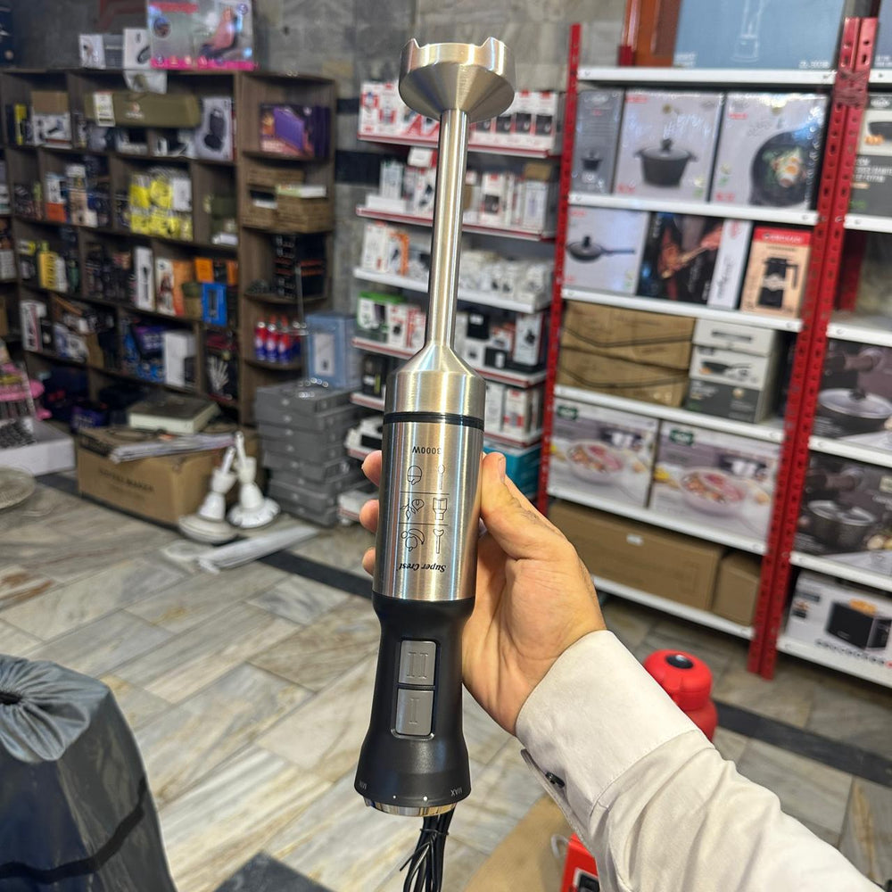 Super Crest 5 in 1 Hand Blender Set SCT-7008 – Multifunctional Blender with Chopper, Whisk, Masher & Beaker