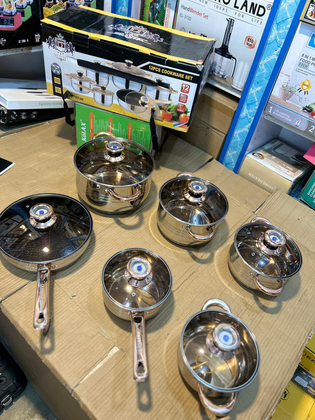 DT 12pcs Cookware Set – Nonstick Pots & Pans Kitchen Set