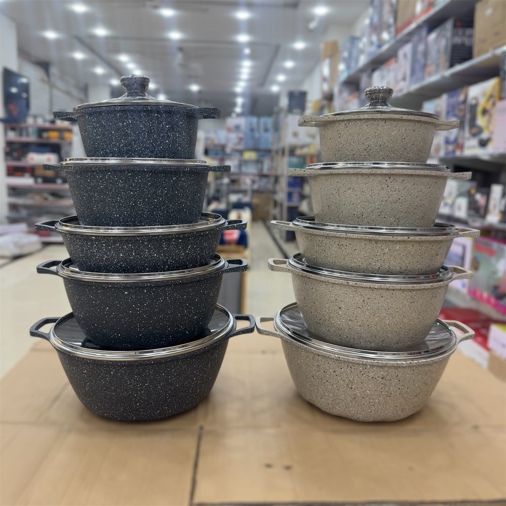 Uakeen 10pcs Granite Coating Cookware Set VK-540