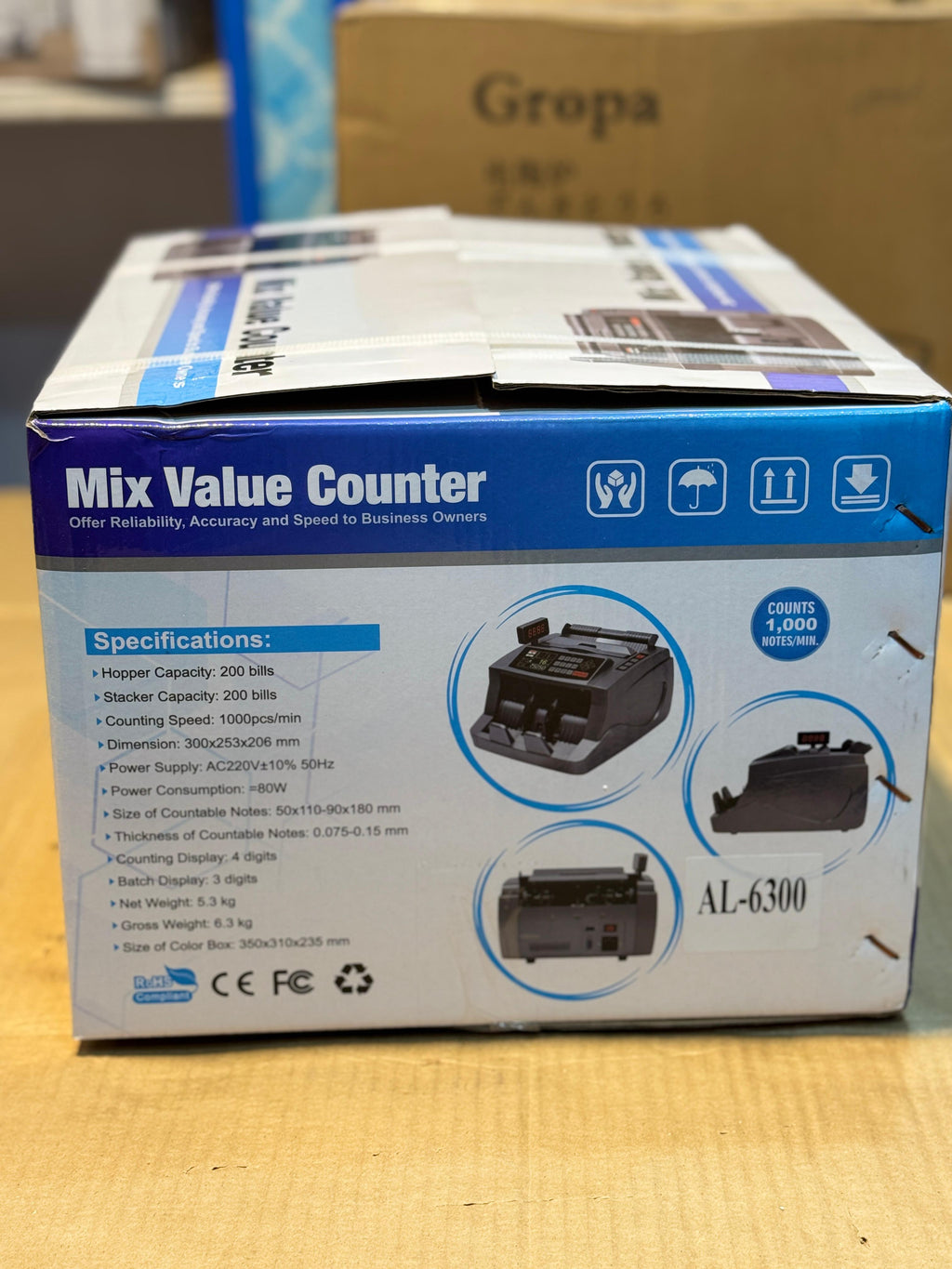Mix Value Money Counter Machine AL-6300 | Fast & Accurate Currency Counting