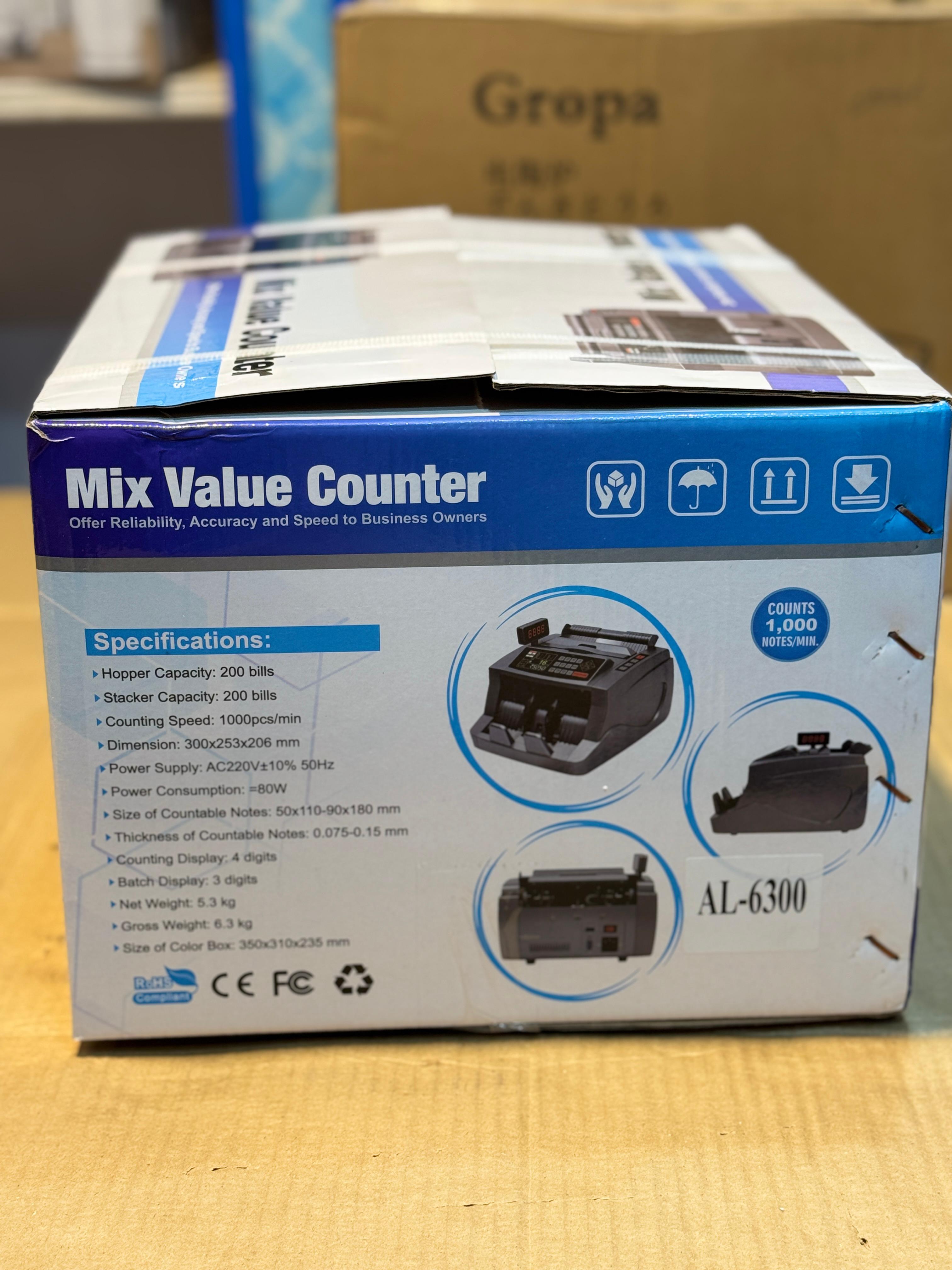 Mix Value Money Counter Machine AL-6300 | Fast & Accurate Currency Counting