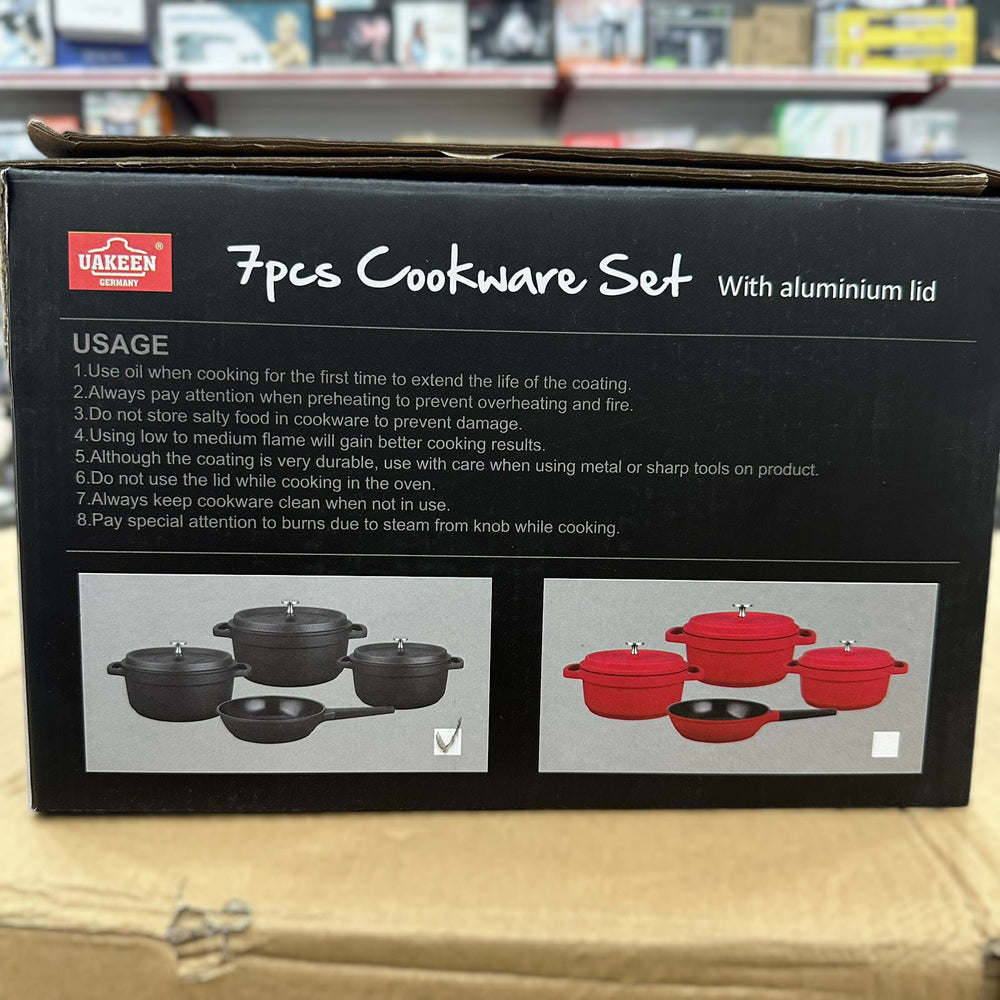 Uakeen Germany Induction Die-Cast Granite Cookware Set 7pcs VK-21