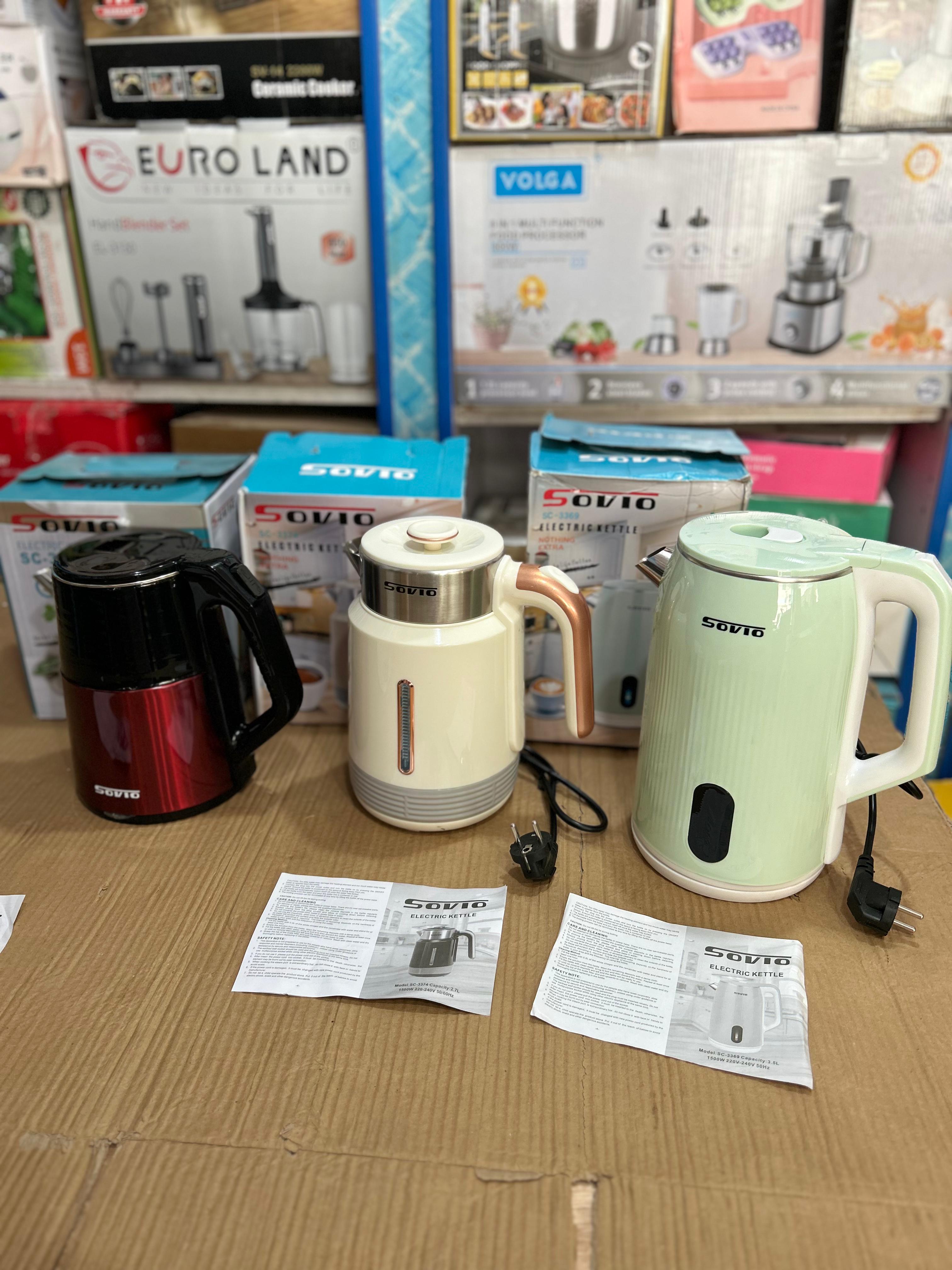 Sovio Electric Kettle – Fast Boil Stainless Steel Kettle for Home & Office