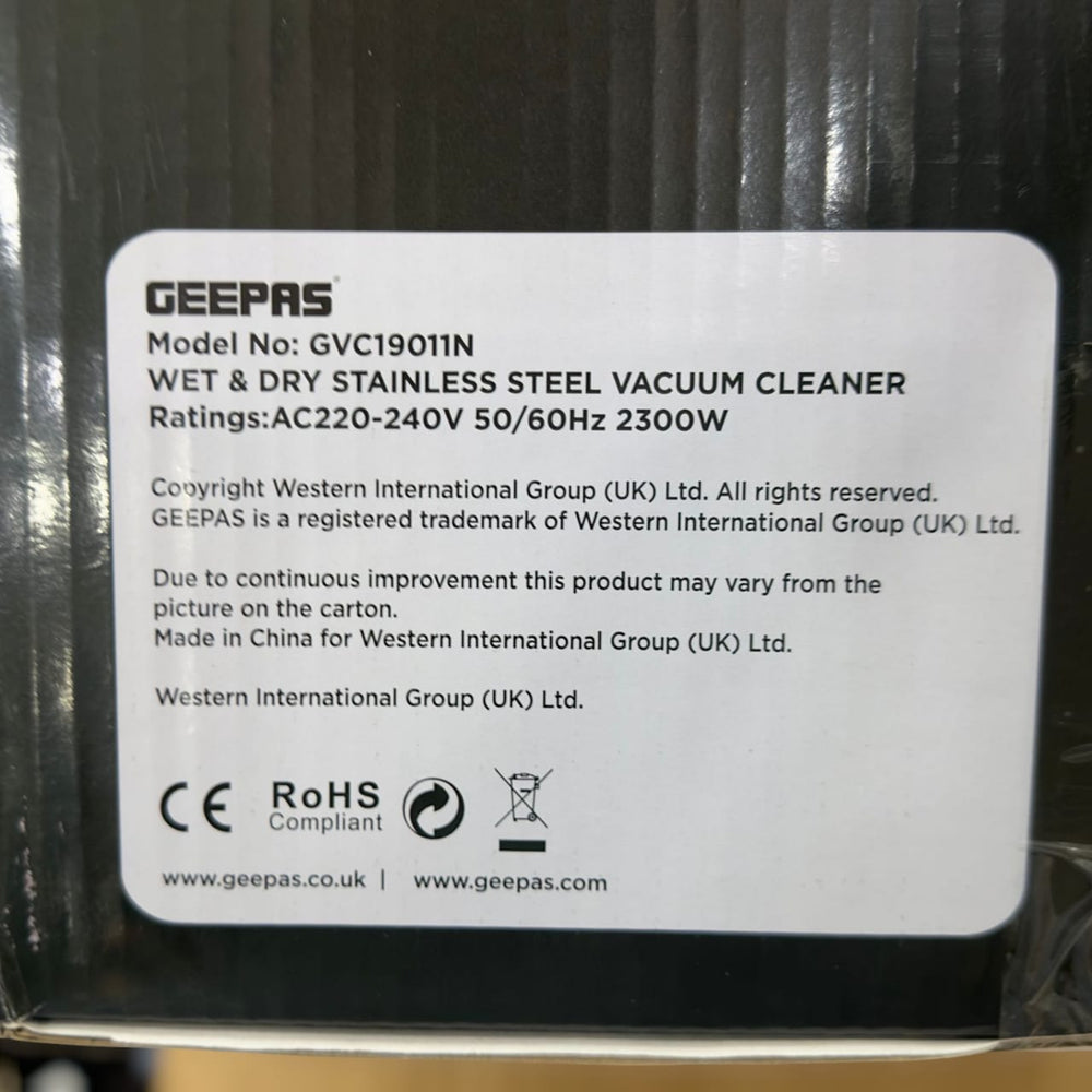 Geepas 25L Wet & Dry Vacuum Cleaner & Blower 19011