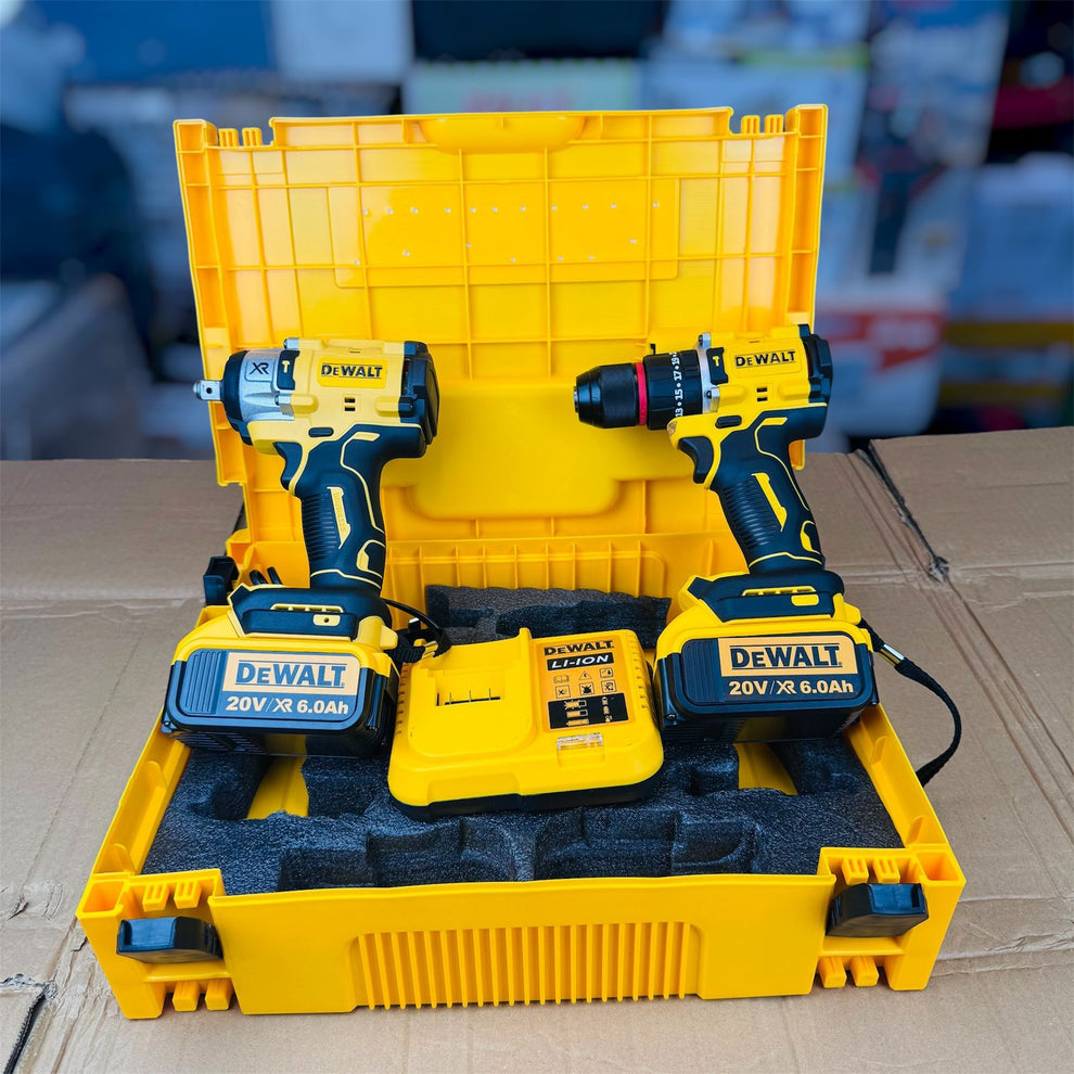 Dewalt 2 in 1 drill & impact wench with tools ( made in CZECH REPULIC