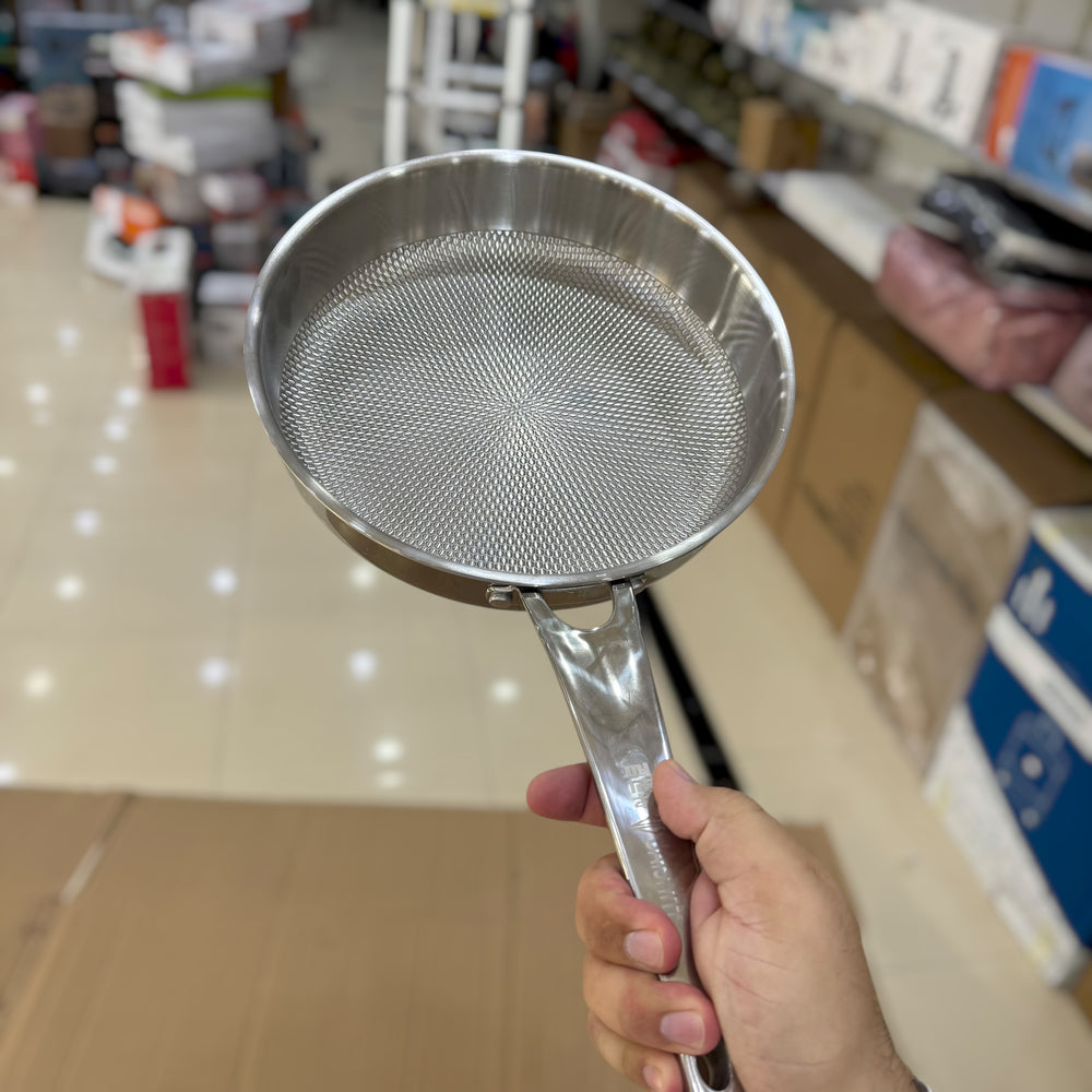 Trip-ply Heavy Weighted Stainless Steel Frypan with Lid