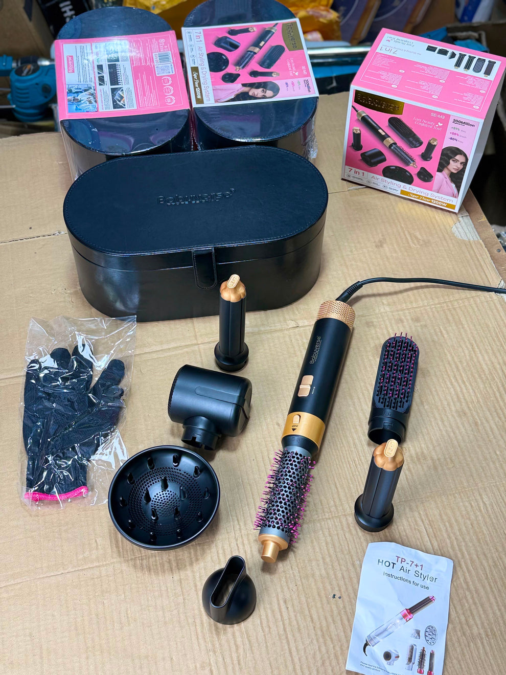 7-in-1 Professional Air Styling & Drying System | Multi-Functional Hot Air Styler & Curler Set