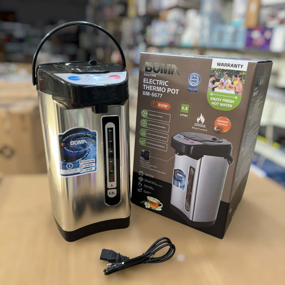 BM-6677 Boma Thermo Pot | 6.8 Liter Hot Water Dispenser for Family Use