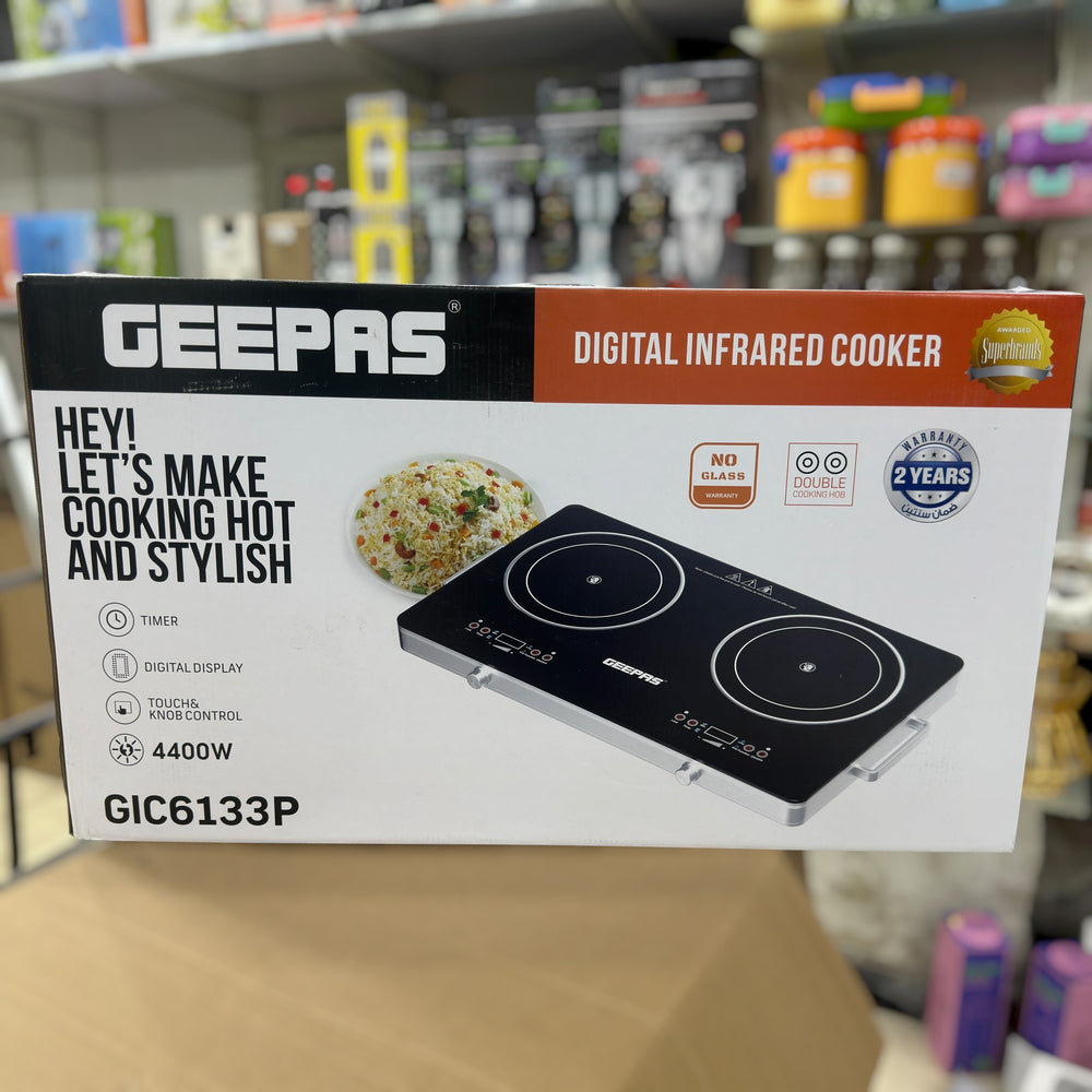 Geepas Double Burner Electric Infrared Cooker 6133