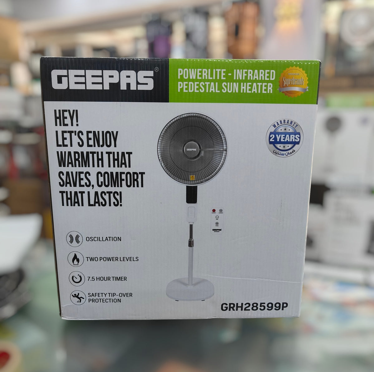 Geepas Powerlite Infrared Pedestal Sun Heater 28599