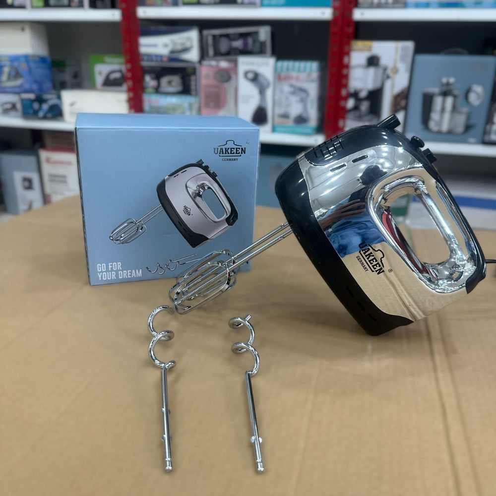 Uakeen Hand Mixer ZL-2302 – 5 Speed Lightweight Hand Mixer with Stainless Steel Beaters