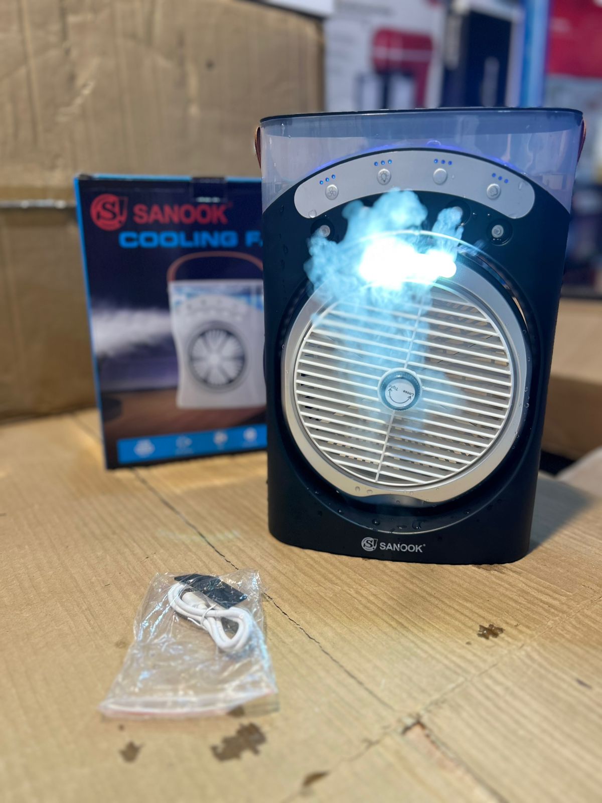 Sanook Rechargeable Cooling Fan – Portable & Energy Saving