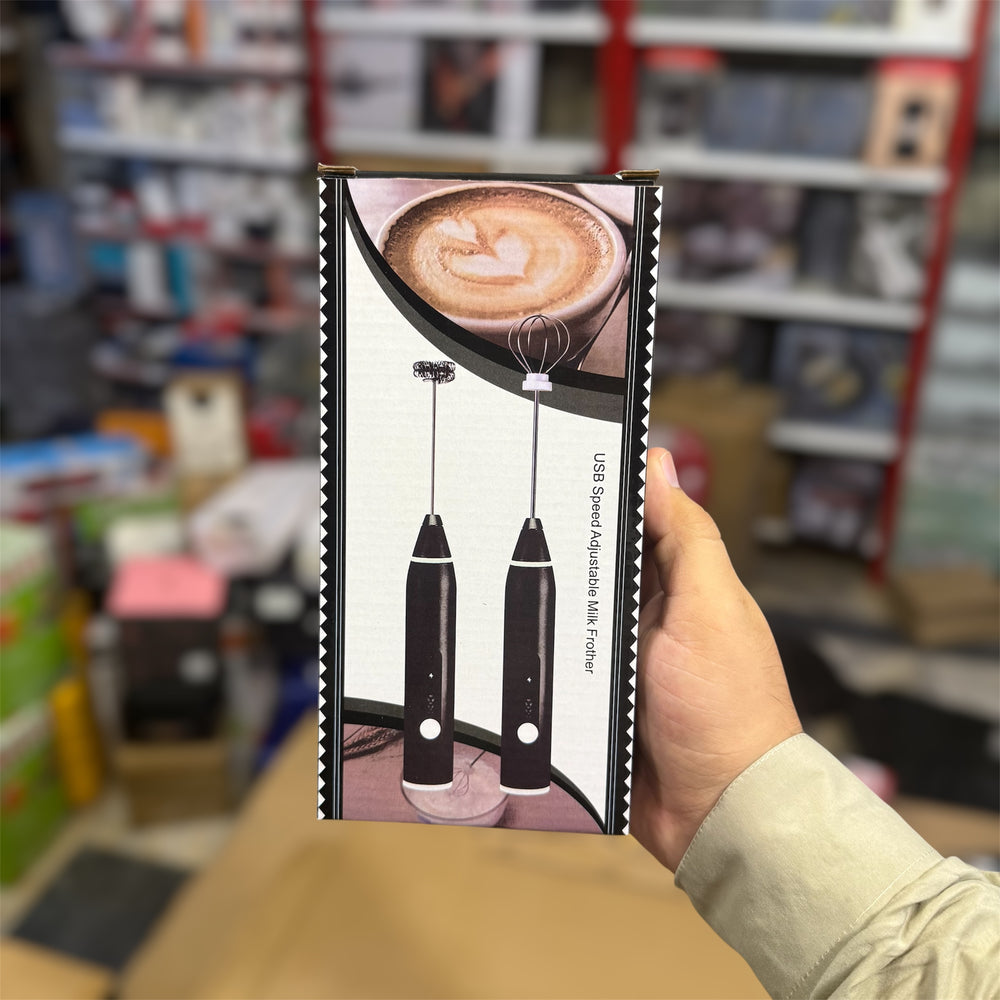 Speed USB Adjustable Milk Frother – Rechargeable Handheld Coffee Frother with Adjustable Speed