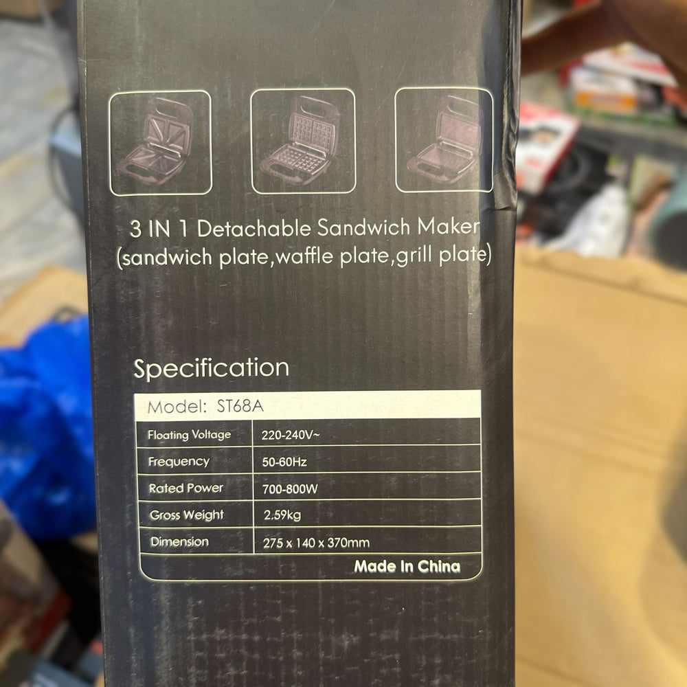 3 In 1 Kealive Sandwich Maker & Grill Maker