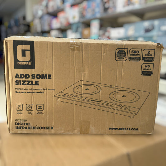 GHP6135 Geepas Electric Hot Plate | Twin Burner Infrared Cooktop
