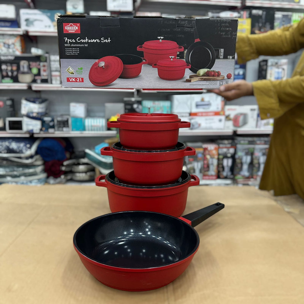 Uakeen Induction Die-Cast Granite Cookware Set 7pcs VK-21